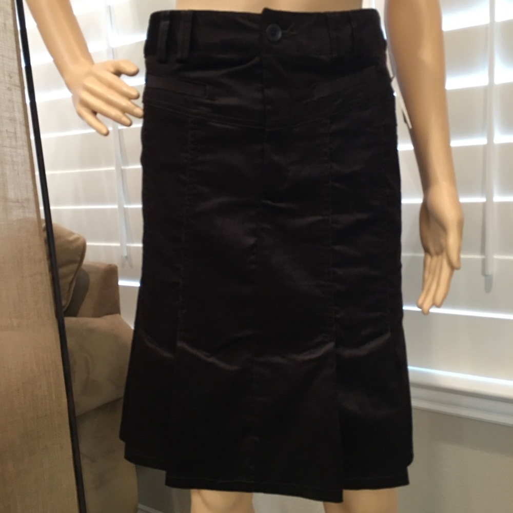 NWT - Nanette Lepore Women’s Chocolate Brown Soft Corduroy Knee Length Skirt